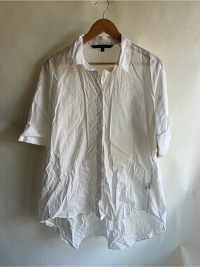 Walter Baker 100% Cotton Button Up High Low Shirt Blouse Sz Med Women’s EUC
